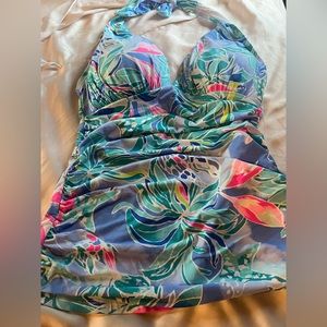 Lilly Pulitzer Halter Tankini Swim Top